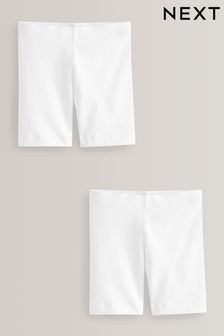 White 2 Pack Cycle Shorts (3-16yrs) (173051) | £5 - £10