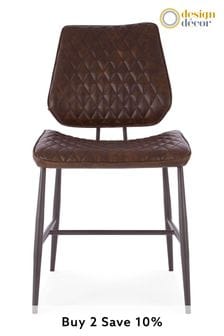 Design Décor Dark Brown Set of 2 Carson Dining Chairs