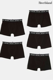 River Island Black Boxers 5 Pack (173656) | £14 - £18