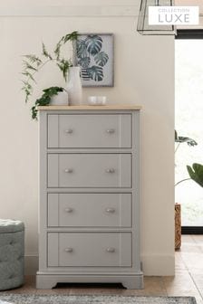 Hampton Country Luxe Painted Oak 4 Drawer Chest