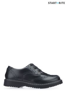 Start-Rite Impulsive Chunky Black Leather School Shoes F Fit