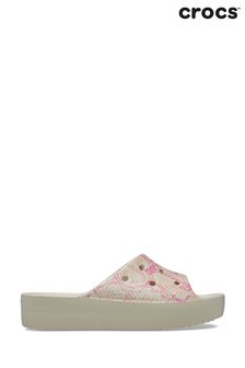 Crocs White Classic Platform Slides (177429) | £45