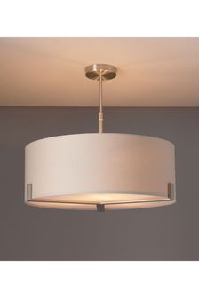 Gallery Grey Stoke Nickel Pendant Ceiling Light