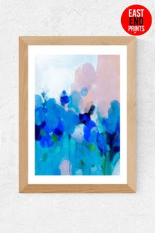East End Prints White Impression Of Blue Iris Print by Ana Rut Bre