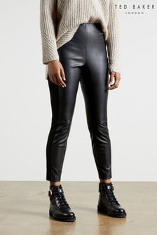 Ted Baker Black Vllada Faux Leather Legging Trousers