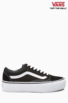 black and white vans trainers