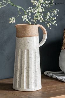 Gallery Home White Fairfax Pitcher Textured Vase