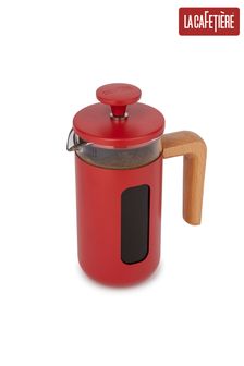 La Cafetiere Red Pisa 3 Cup Glass Cafetiere