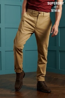 Superdry Brown Core Slim Chino Trousers