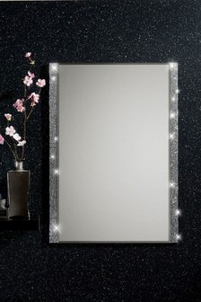 Chrome Harper Mirrored Single Bathroom Cabinet