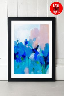 East End Prints Black Impression Of Blue Iris Print by Ana Rut Bre