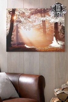 Art For The Home Orange Metallic Forest Wall Art