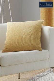 Curtina Ochre Yellow Cord Cushion