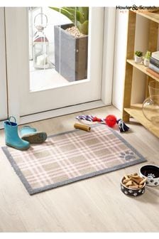 Howler & Scratch Pink Washable And Recycled Country Check Doormat (207196) | £25