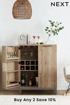 Light Natural Bronx Oak Effect Drinks Cabinet (208250) | £499