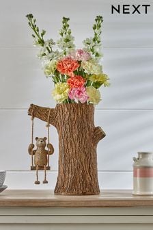 Brown Bertie Bear Swing Vase
