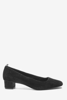 Forever Comfort® Leather Low Block Heel Shoes