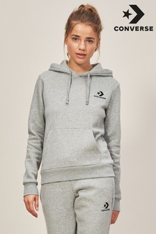 converse hoodie womens grey