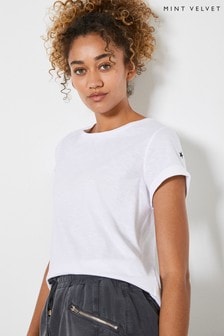 Mint Velvet White Cotton Star T-Shirt (211410) | £29