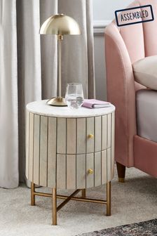 Piano Light Luxe 2 Drawer Bedside