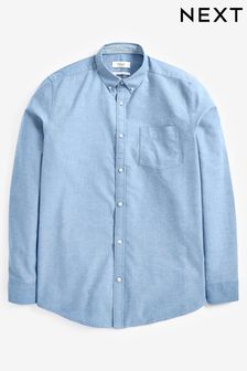 Light Blue Regular Fit Long Sleeve Oxford Shirt (213989) | £25