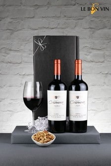 Le Bon Vin Set of 2 Chilean Red Reserva Wine Gift Set