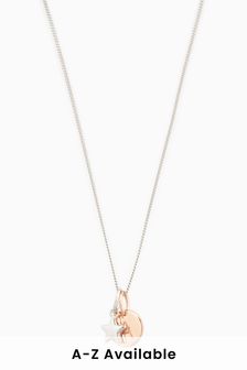 Rose Gold Plated Star Initial Necklace