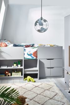 Grey Phoenix Kids Wooden Storage Cabin Bed Frame (214762) | £549
