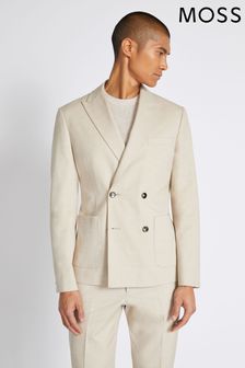Moss Slim Fit Late Double Breasted Lightweight Suit: Jacket