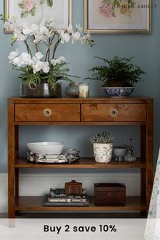 Balmoral Honey 2 Drawer Console Table 