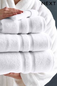 White Luxury Pure Cotton Towel (215116) | £8 - £34