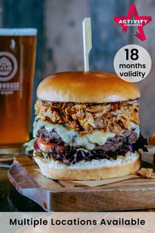 Activity Superstore Gourmet Burger Meal & Craft Beer for Two Gift Experience