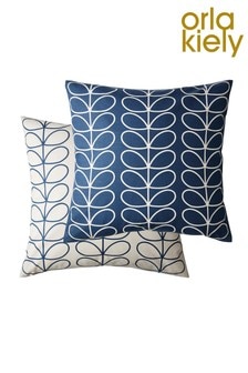 Orla Kiely Blue Small Linear Cushion
