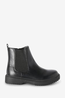 Black Standard Fit (F) Chunky Chelsea Boots (216657) | £29 - £35