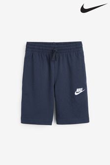 navy nike fleece shorts