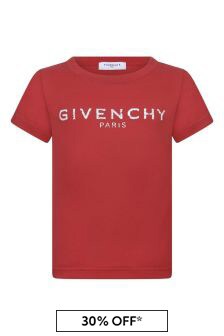 Givenchy Kids Boys Red Cotton Jersey Top