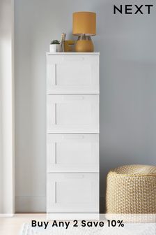 White Flynn Tall Chest of Drawers (219413) | £175