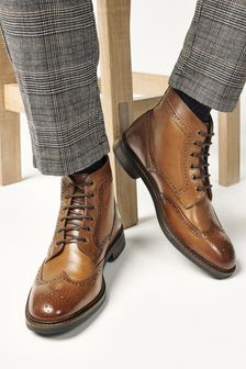Modern Heritage Leather Brogue Boots