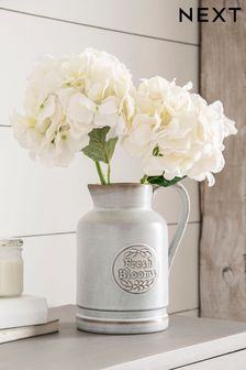 Grey Fresh Blooms Ceramic Jug