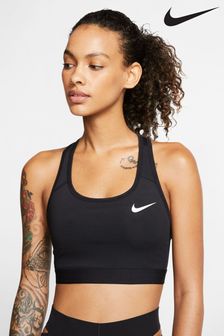 Nike Black Nike Swoosh Medium Support Sports Bra (222517) | £25