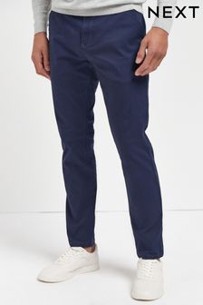 French Navy Slim Fit Stretch Chino Trousers (223289) | £22