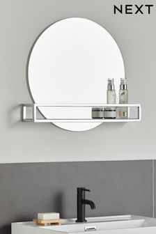 Chrome Shelf Mirror