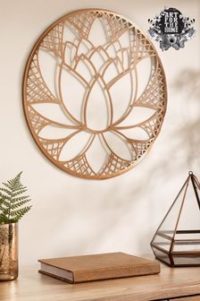 Art For The Home Gold Lotus Blossom Wall Art