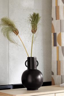Black Handle Ceramic Vase
