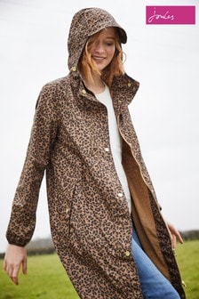 animal print raincoat with hood