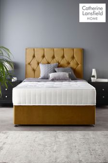 Catherine Lansfield Boutique Divan Set With Ortho Pocket Mattress Ochre