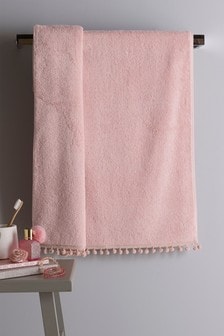 Pink Pom Pom Towel