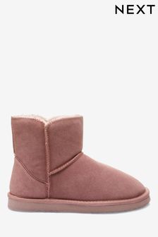Mink Brown Atelier-lumieresShops Suede Slipper Boots (229777) | £34