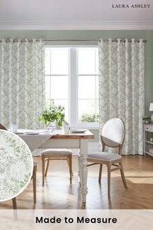 Laura Ashley Sage Green Parterre Made to Measure Curtains (230070) | £91