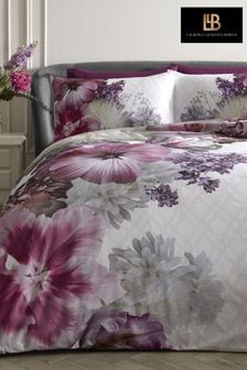 Laurence Llewelyn-Bowen Pink Mayfair Lady Large Floral Duvet Cover and Pillowcase Set